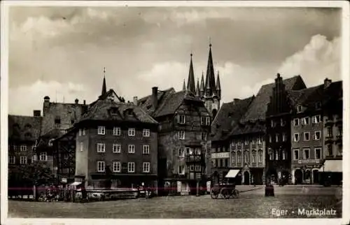 Ak Cheb Eger Region Karlsbad, Marktplatz