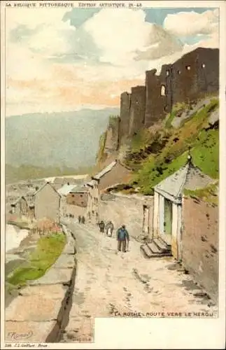 Künstler Litho Ranot, F, La Roche en Ardenne Wallonien Luxemburg, Route vers le Herou