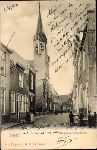 Ak Tholen Zeeland Niederlande, Hoogstraat