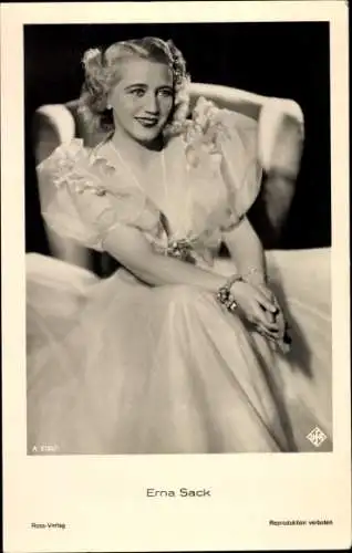 Ak Schauspielerin Erna Sack, Portrait, Ross Verlag  2725/1