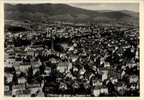 Ak Offenburg in Baden Schwarzwald, Fliegeraufnahme