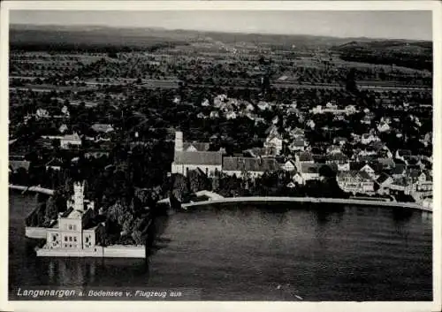 Ak Langenargen am Bodensee, Fliegeraufnahme