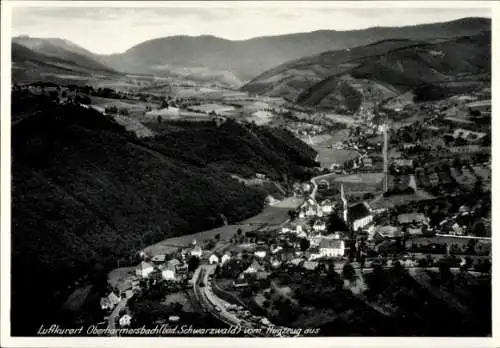 Ak Oberharmersbach im Schwarzwald Baden, Fliegeraufnahme