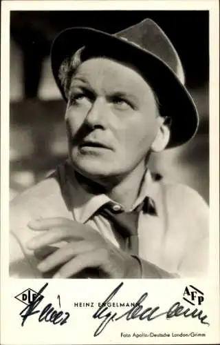 Ak Schauspieler Heinz Engelmann, Portrait, Autogramm