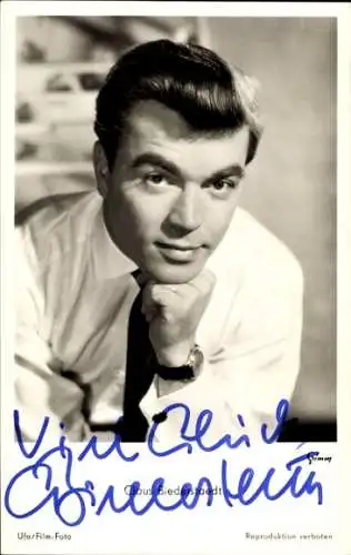 Ak Schauspieler Claus Biederstaedt, Portrait, Autogramm