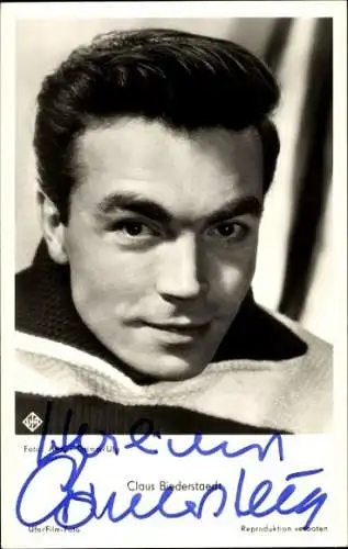 Ak Schauspieler Claus Biederstaedt, Portrait, Autogramm