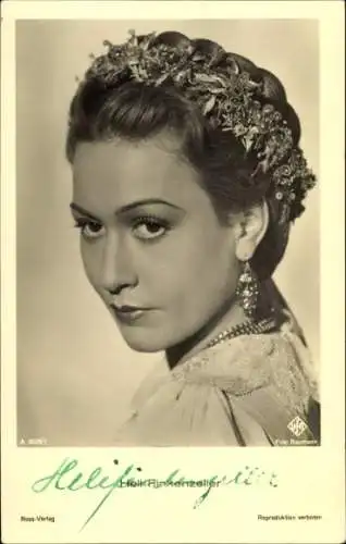 Ak Schauspielerin Heli Finkenzeller, Portrait, Ross Verlag A 3029/1