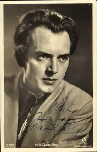 Ak Schauspieler Will Quadflieg, Portrait, Autogramm