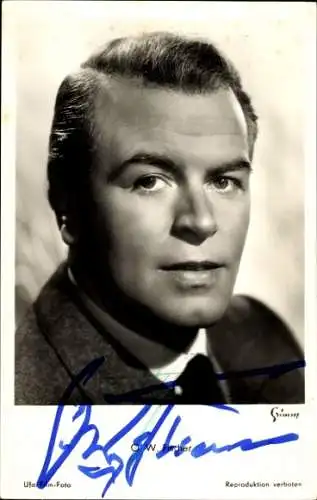 Ak Schauspieler O. W. Fischer, Portrait, Autogramm