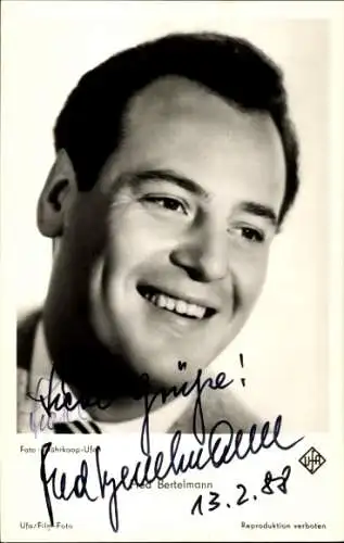 Ak Schauspieler Fred Bertelmann, UFA Film, Portrait