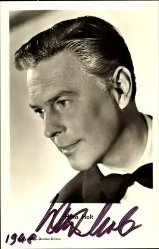 Ak Schauspieler Hans Holt, Portrait, Autogramm