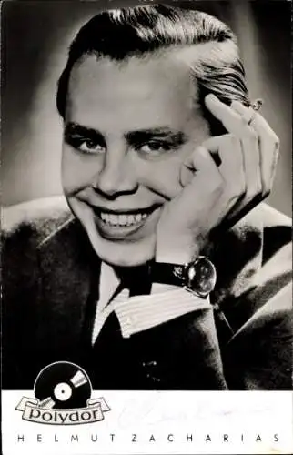 Ak Violinist, Dirigent und Komponist Helmut Zacharias, Portrait, Autogramm