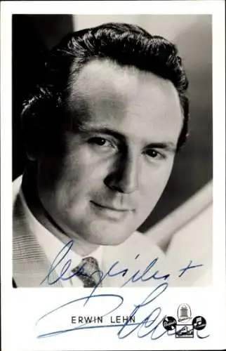 Ak Schauspieler Erwin Lehn, Portrait, Autogramm