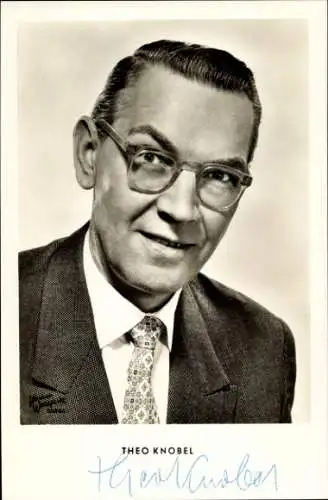 Ak Schauspieler Theo Knobel, Portrait, Autogramm