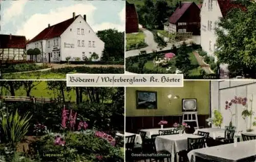Ak Bödexen Höxter in Westfalen, Pensionshaus Grothe, Gesellschaftszimmer