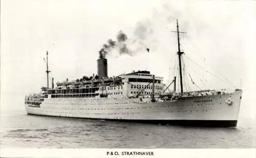Ak SS Strathnaver, P&O, Passagierdampfer