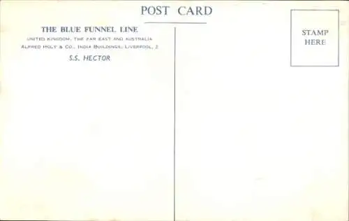 Ak Blue Funnel Line, SS Hector
