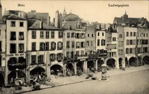 Ak Metz Moselle, Ludwigsplatz