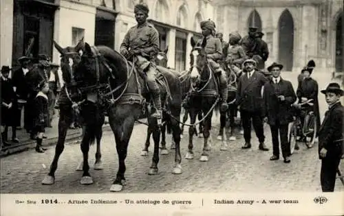 Ak Armée Indienne, Un attelage de guerre, Indische Soldaten