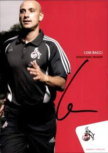 Autogrammkarte Konditionstrainer Cem Bagci, 1. FC Köln, Autogramm