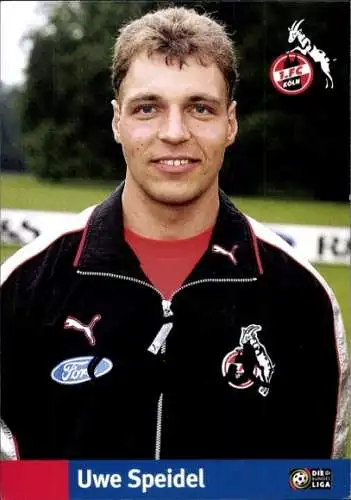 Autogrammkarte Co Trainer Uwe Speidel, 1. FC Köln, Autogramm