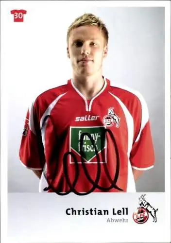 Autogrammkarte Fußballer Christian Lell, 1. FC Köln, Autogramm