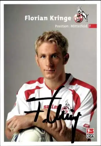 Autogrammkarte Fußballer Florian Kringe, 1. FC Köln, Autogramm