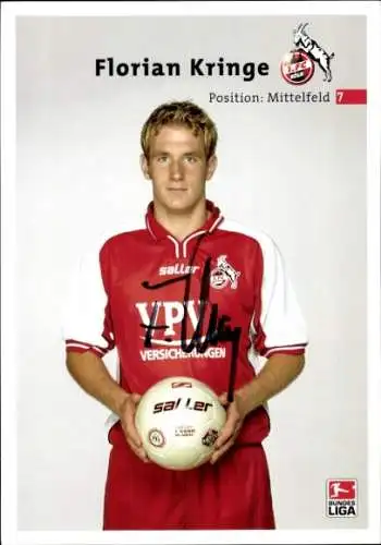 Autogrammkarte Fußballer Florian Kringe, 1. FC Köln, Autogramm