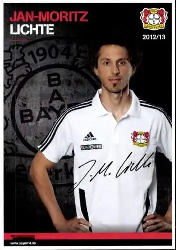 Autogrammkarte Assistenztrainer Jan-Moritz Lichte, Bayer Leverkusen, Autogramm
