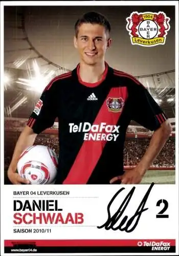 Autogrammkarte Fußballer Daniel Schwaab, Bayer Leverkusen, Autogramm