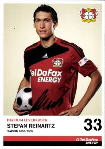 Autogrammkarte Fußballer Stefan Reinartz, Bayer Leverkusen, Autogramm