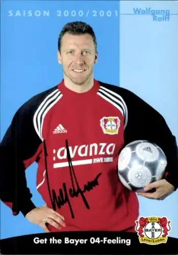 Autogrammkarte Trainer Wolfgan Rolff, Bayer Leverkusen