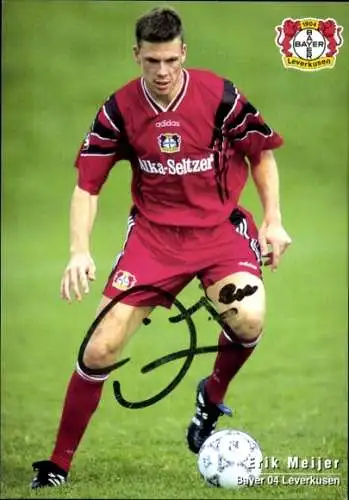 Autogrammkarte Fußballer Erik Meijer, Bayer Leverkusen, Autogramm