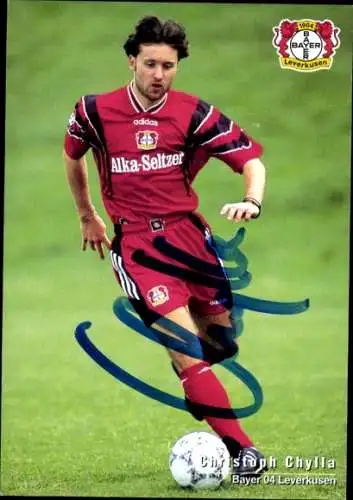 Autogrammkarte Fußballer Christoph Chylla, Bayer Leverkusen, Autogramm