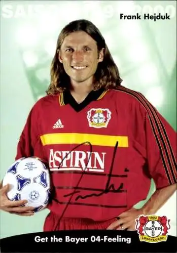 Autogrammkarte Fußballer Frank Hejduk, Bayer Leverkusen, Autogramm