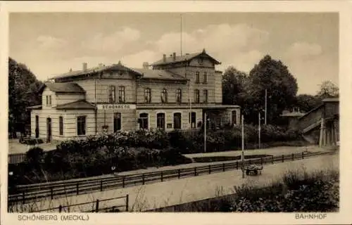 Ak Schönberg in Mecklenburg, Bahnhof