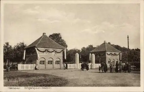 Ak Hannover, Blick auf Eingang zum Stadion