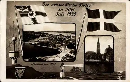 Ak Kiel, schwedische Flotte, Juli 1925