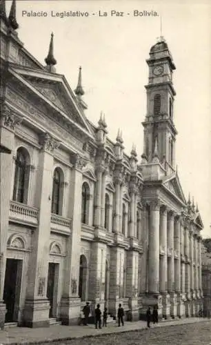 Ak La Paz Bolivien, Palacio Legislativo, Architektur,  , schwarz-weiß