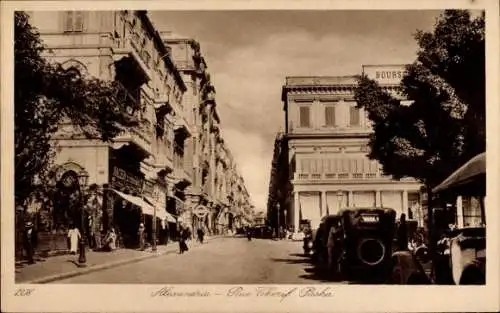 Ak Alexandria Ägypten, Straße Cherif Pascha