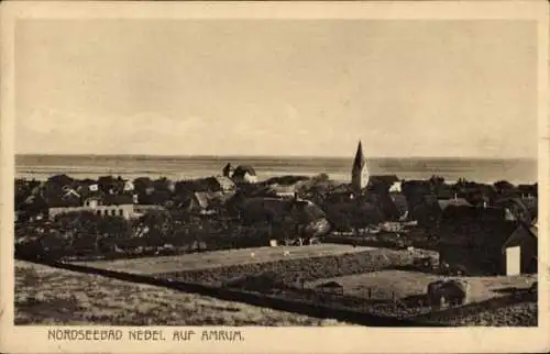 Ak Nebel auf der Insel Amrum Nordfriesland, Gesamtansicht