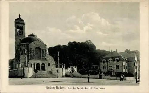 Ak Baden Baden am Schwarzwald, Bernharduskirche, Pfarrhaus