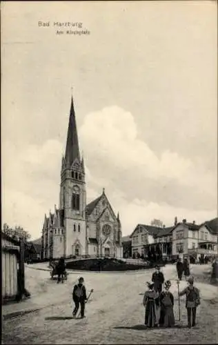 Ak Bad Harzburg am Harz, Kirchplatz, Kirche