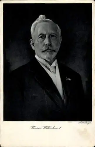 Ak Kaiser Wilhelm II. im Exil, Haus Doorn, Portrait 1929