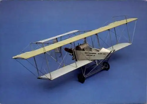 Ak Erste Luftpostbeförderung in Deutschland mit Doppeldecker, Modell im Bundespostmuseum