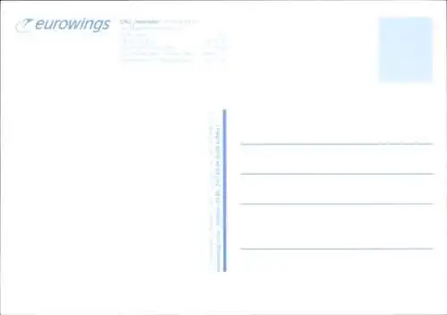 Ak Flugzeug CRJ Henriette, Eurowings