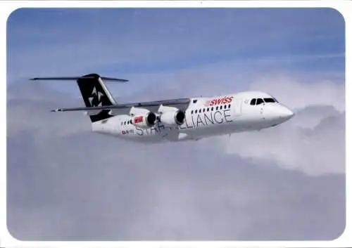 Ak Flugzeug Swiss, Avro RJ 100