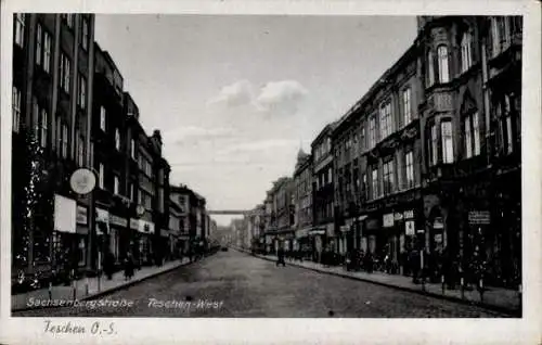 Ak Cieszyn Teschen Schlesien, Sachsenbergstraße