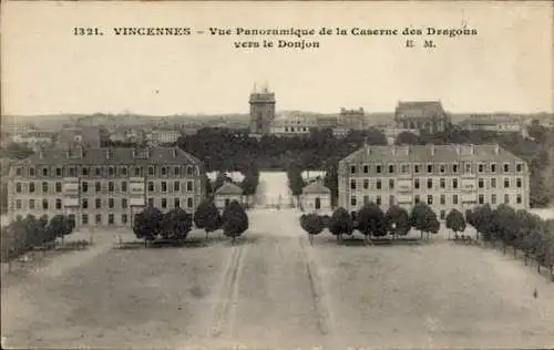 Ak Vincennes Val de Marne, Caserne des Dragons vers le Donjon