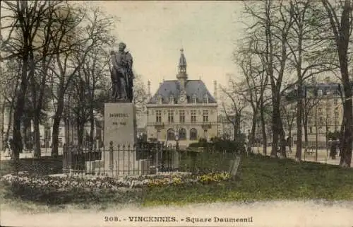 Ak Vincennes Val de Marne, Square Daumesnil